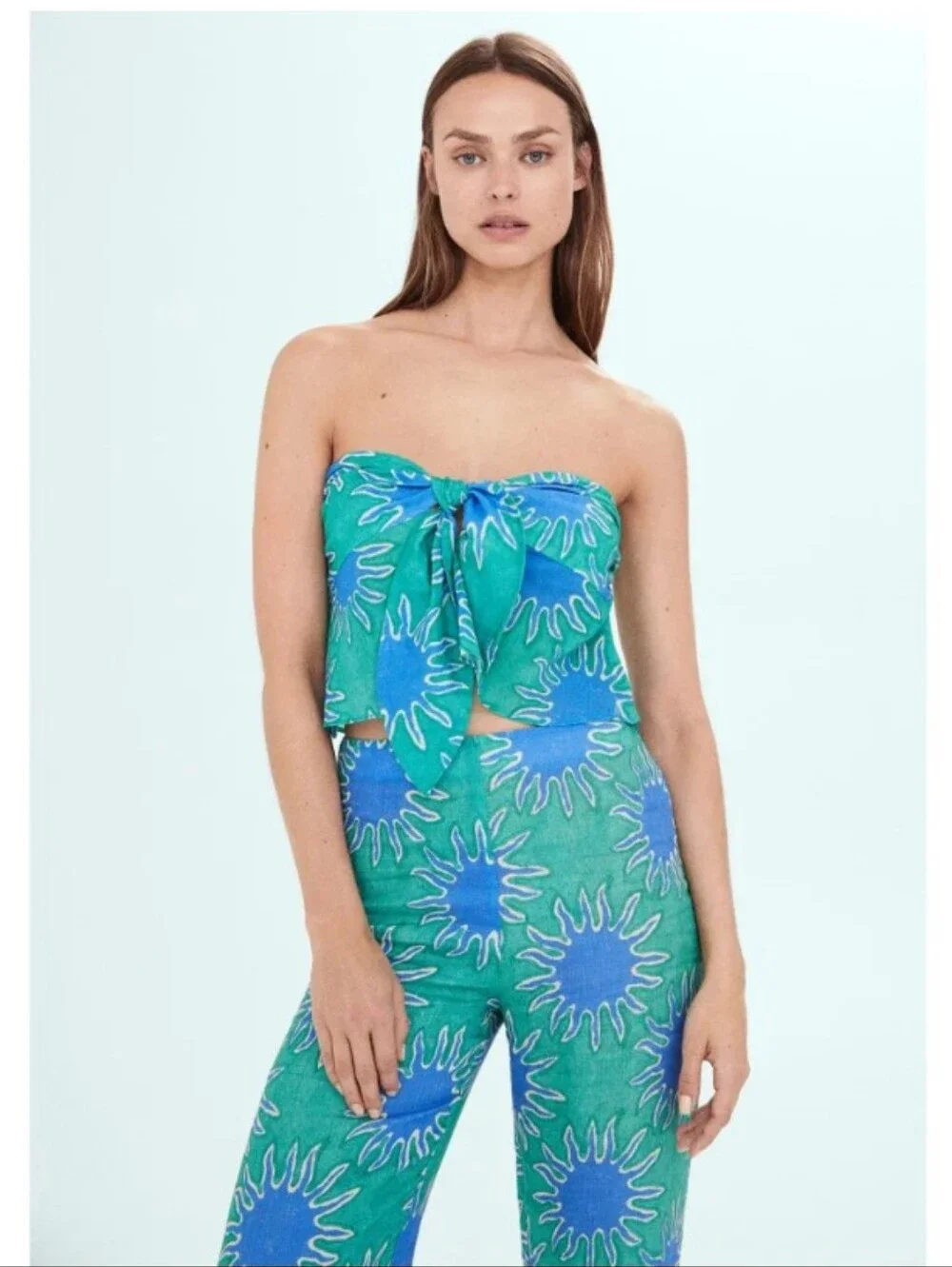 Mango x Simon Miller - Printed Knot Bandeau Top- M - Picture 7 of 7